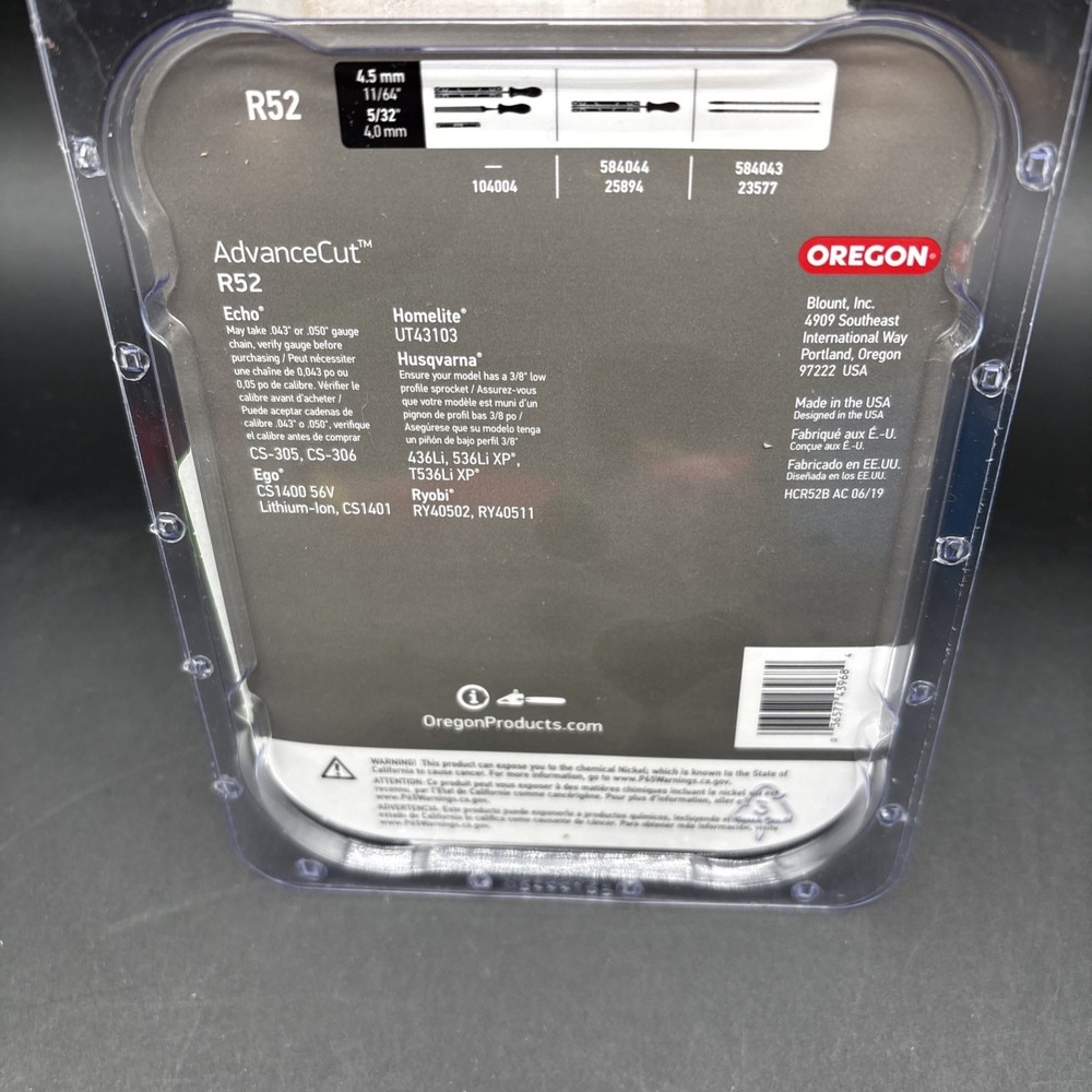 Oregon AdvanceCut R52 14" Chain 3/8 LP .043 Husqvarna Echo Ego Ryobi - Picture 3 of 3
